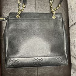 CHANEL Triple CC Caviar Tote with 24K GHW