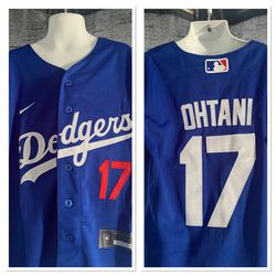 Youth Shohei Ohtani #17 Los Angeles Dodgers Nike Blue Black White Jersey Small Medium Large X-Large