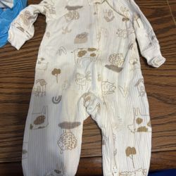 Carter's Baby Animal Print 2-Way Zip Cotton Sleep & Play Pajama Size 3 Month 