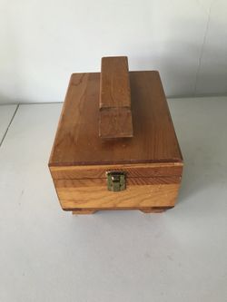 Wooden shoe shine box