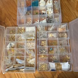 Gold, Silver And Shell Jewelry Charms Etc