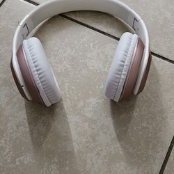 Wireless Pink/Rose Gold Headphones