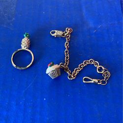 Pineapple Ring, And Cupcake Bracelet