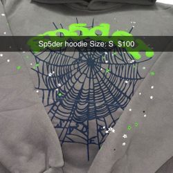 Spider Hoodie grey Sleet Size s