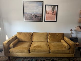 Mid Century Velvet Couch