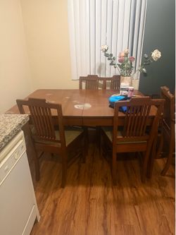6 chair dinner table