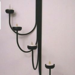 PARTY LITE 5 Tier Wrought Iron Wall Sconce Tea Light Candle Holder