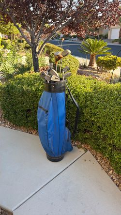 Golf clubs with bag