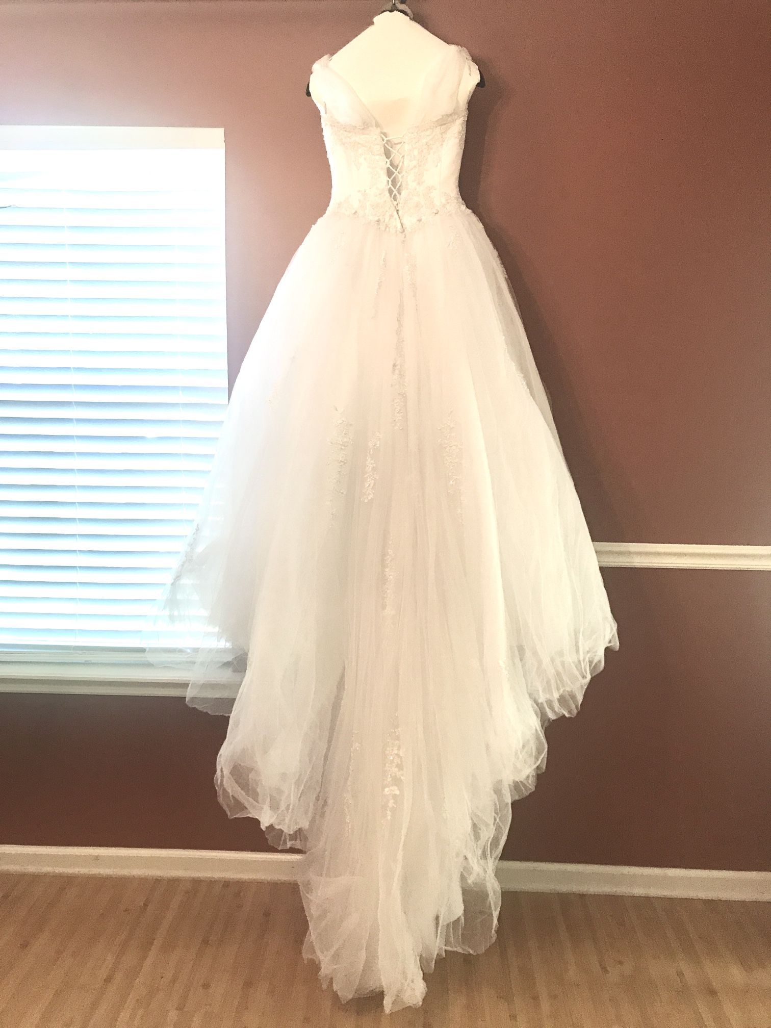 David’s Bridal wedding dress. 