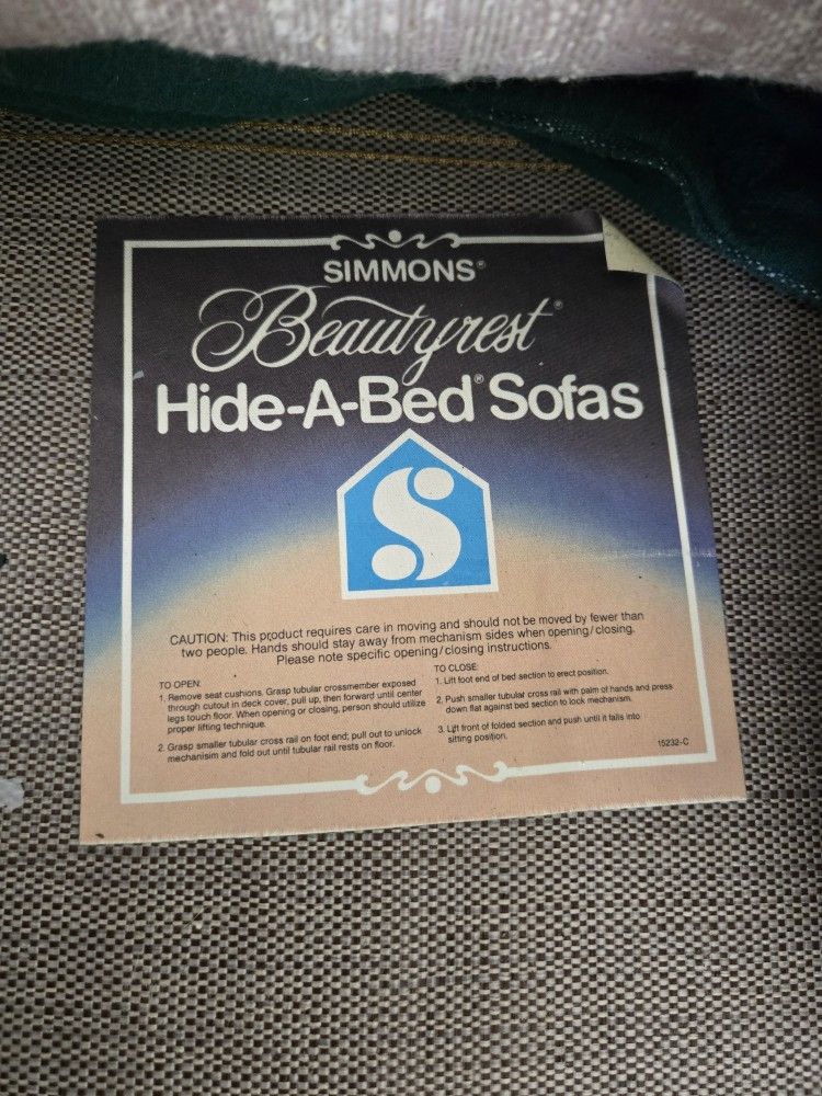 SIMMONS Beautyrest Sleeper Sofa DOUBLE