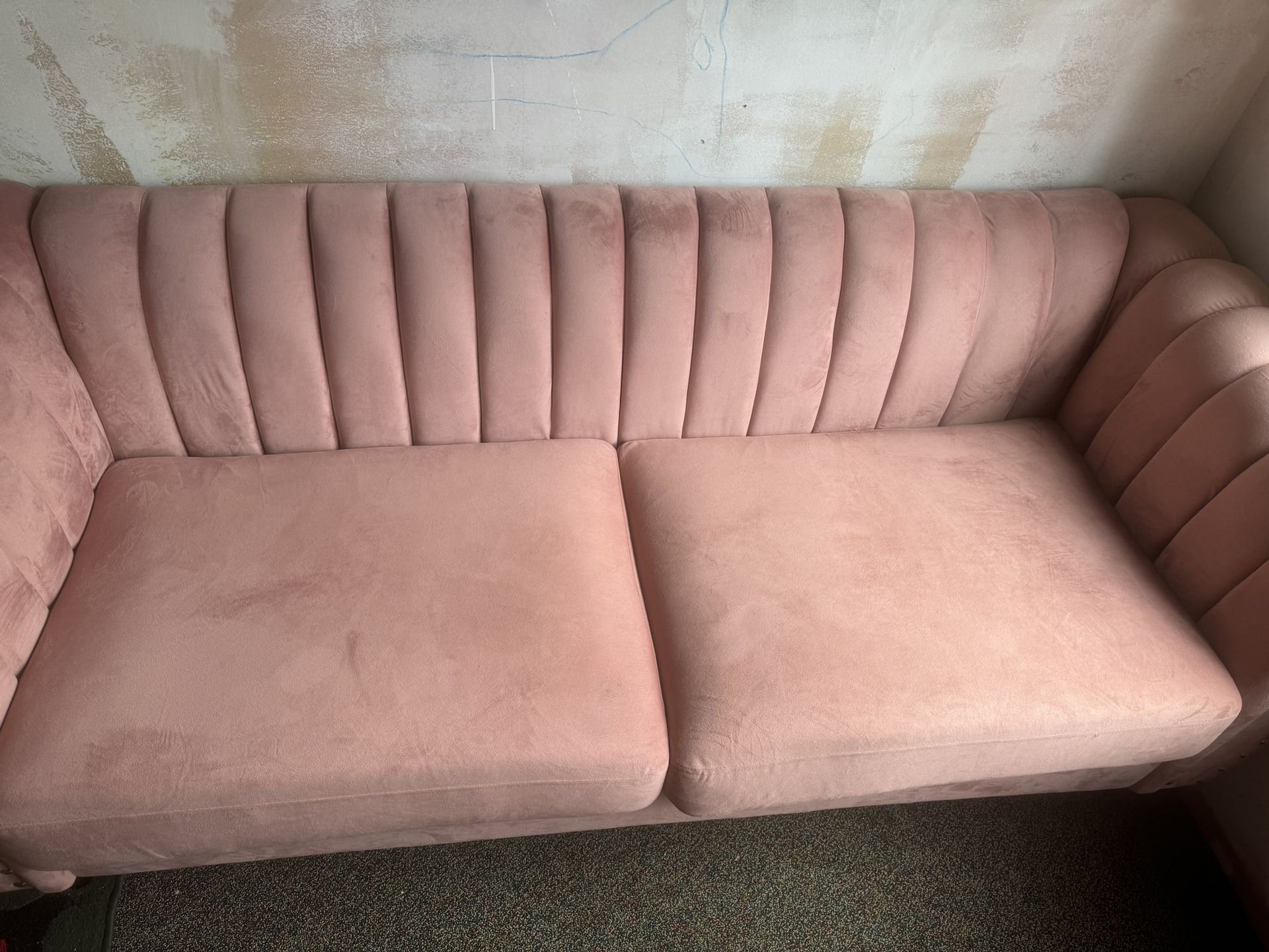 Rose Colored Sofa