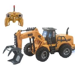 RC Loader Construction Vehicle Radio Control Truck Toy With 5 Channels | Yellow