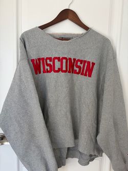 Vintage Wisconsin Y2K Cropped Stitch Sweatshirt