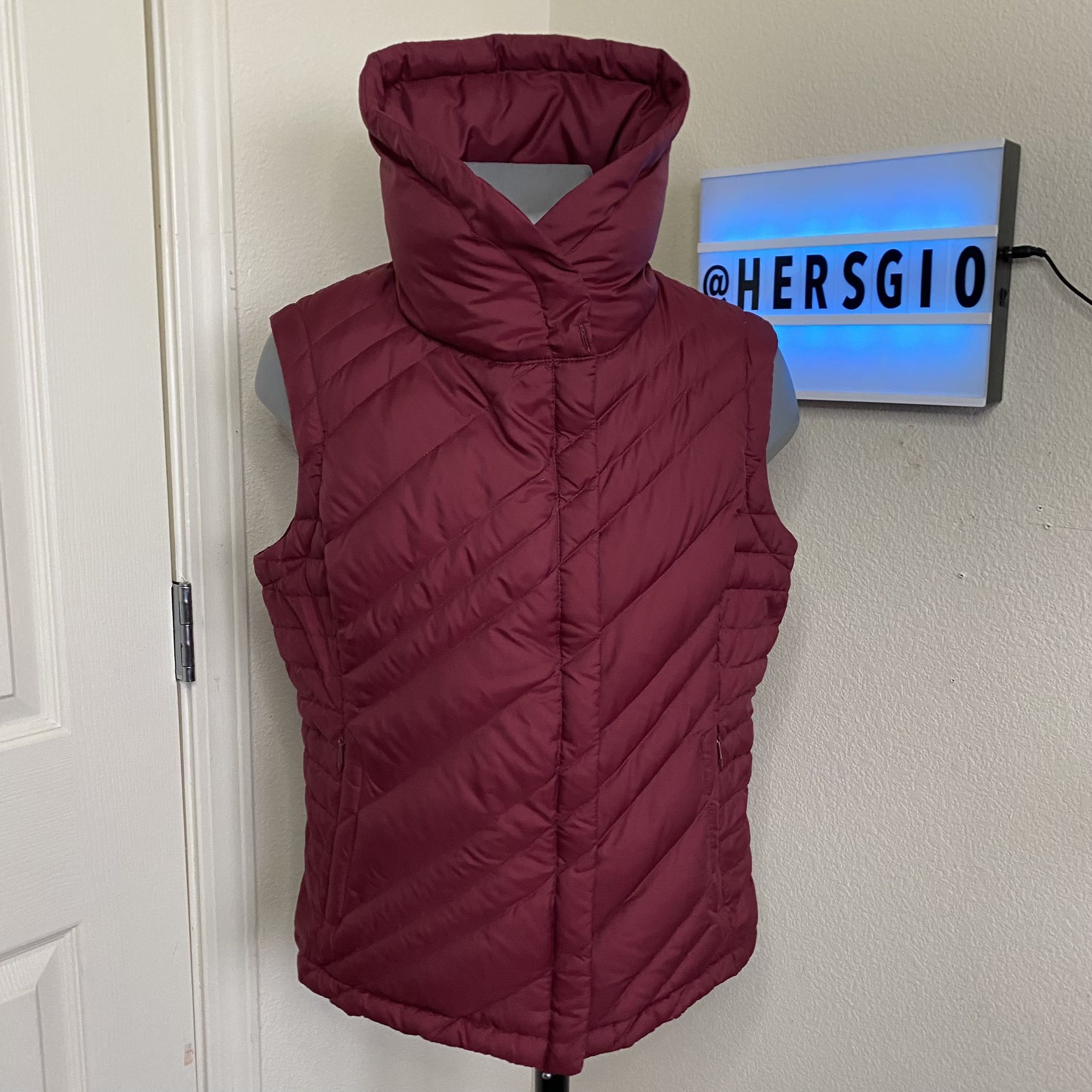 Puffer Jacket Vest Mens Small Magnetic Closure Nylon Down Zip Up Japanese Archive