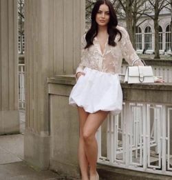 Zara mixed velvet semi sheer shirt size Large