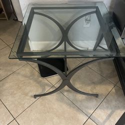 Glass End Table 