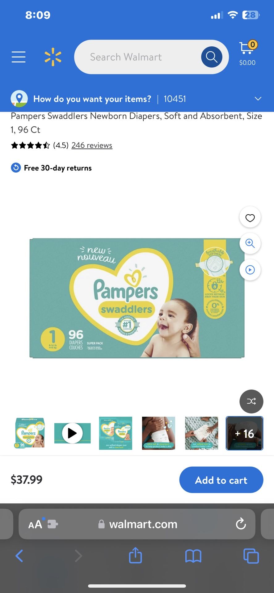 Pamper Size 1 New 