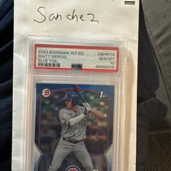 Psa10 70/150 Bowman 1st Edition Matt Mervis Baseball Card