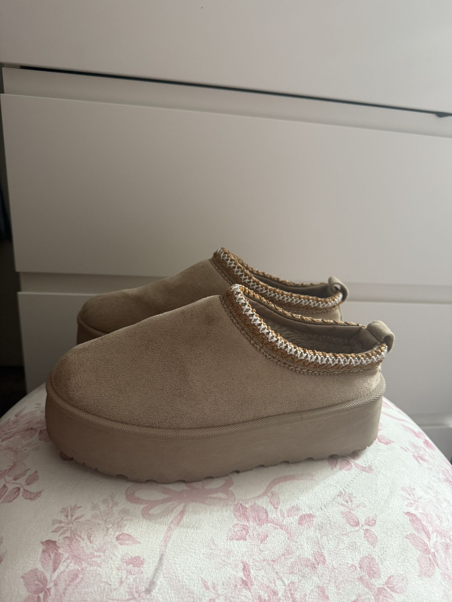 UGG Dupe Platform Slippers