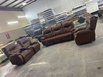 leather living room 3 pieces 