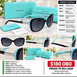 Tiffany & Co. Sunglasses w/ Case & Box