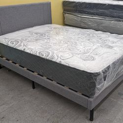 Brand New! Full-Size Upholstered Bed Frames And New Mattress $250 each