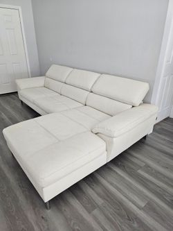 White furniture.