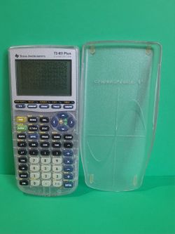 Texas Instruments TI-83 Plus Silver Edition Clear Transparent with Slide Cover.