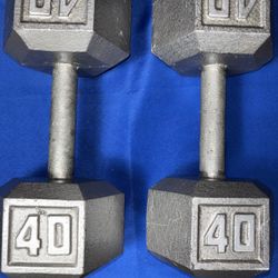 40 Lb Dumbbells 
