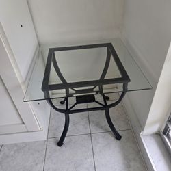 Set Of 2 Glass End Tables