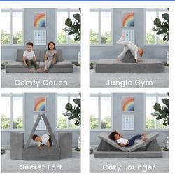 Kids Longer/ Kids Couch/ Cozee Play Couch And 4 Piece Lounger 
