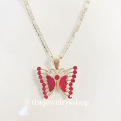 Butterfly Necklace Laminated Gold / Oro Laminado
