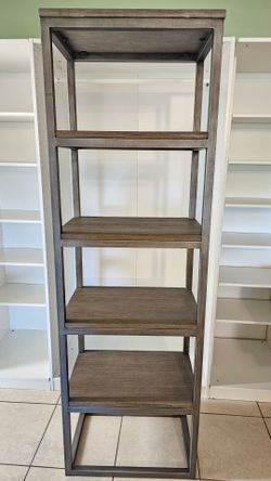 Arhaus Metal and Wood Shelving Unit.

Length: 24" Width/Depth: 16" Height: 76"