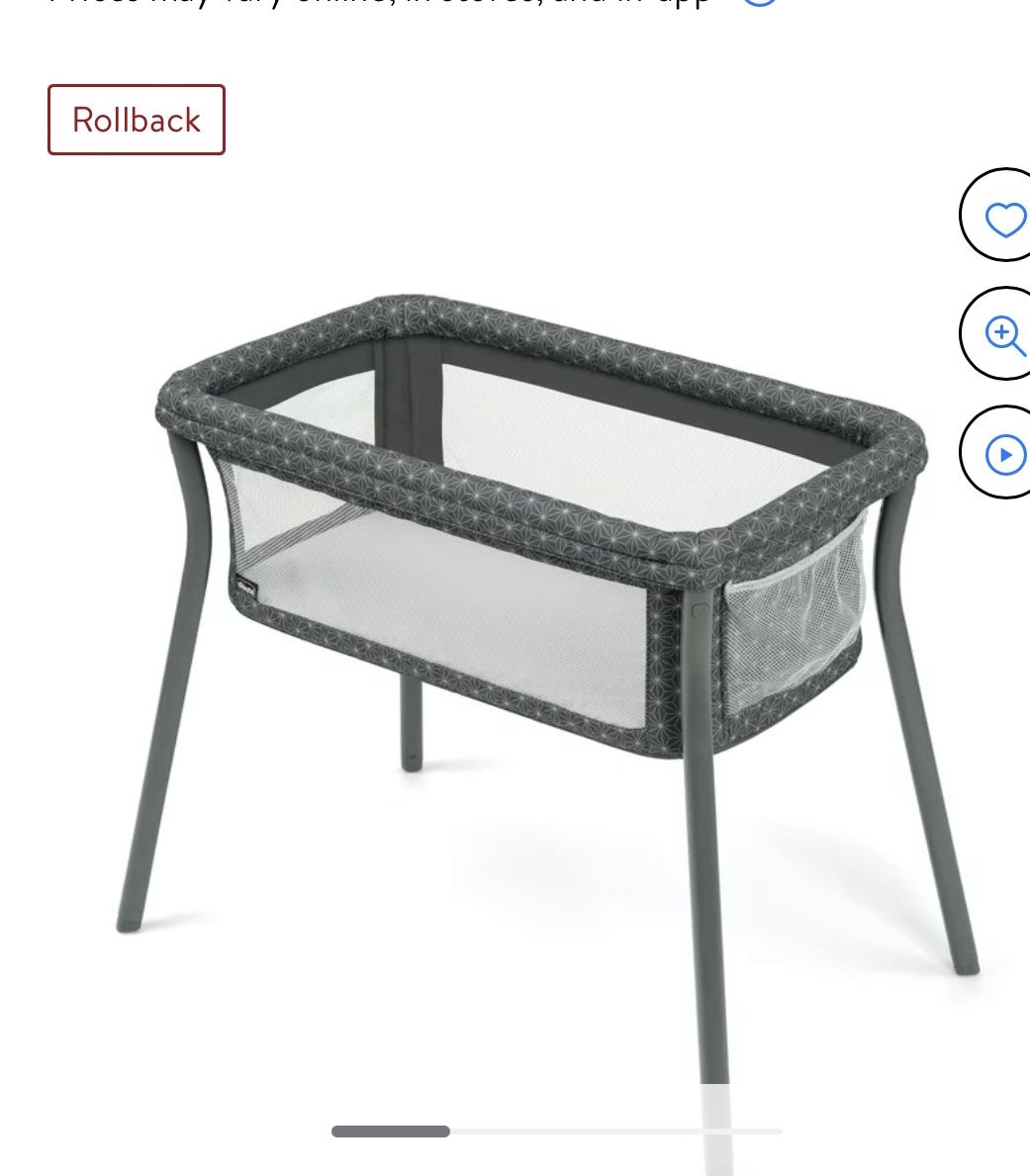 Chicco LullaGo Anywhere Portable Bassinet, Grey Star (Grey)