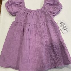 New ~ Girls Toddler @puffer Sleeve Dress (Size: 18 Months)