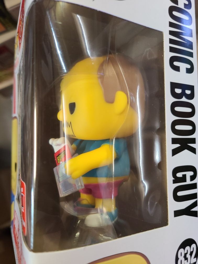 FUNKO: SIDESHOW BOB & COMIC BOOK GUY (EXCLUSIVE BUNDLE) **OFFICIAL '20 NYCC STICKER** 🔥 (PERFECT CONDITION/INCLS PROTECTORS) *AVAILABLE*
