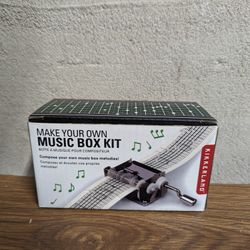 Brand New Kikkerland Make Your Own Music Box Kit Birthday Gift