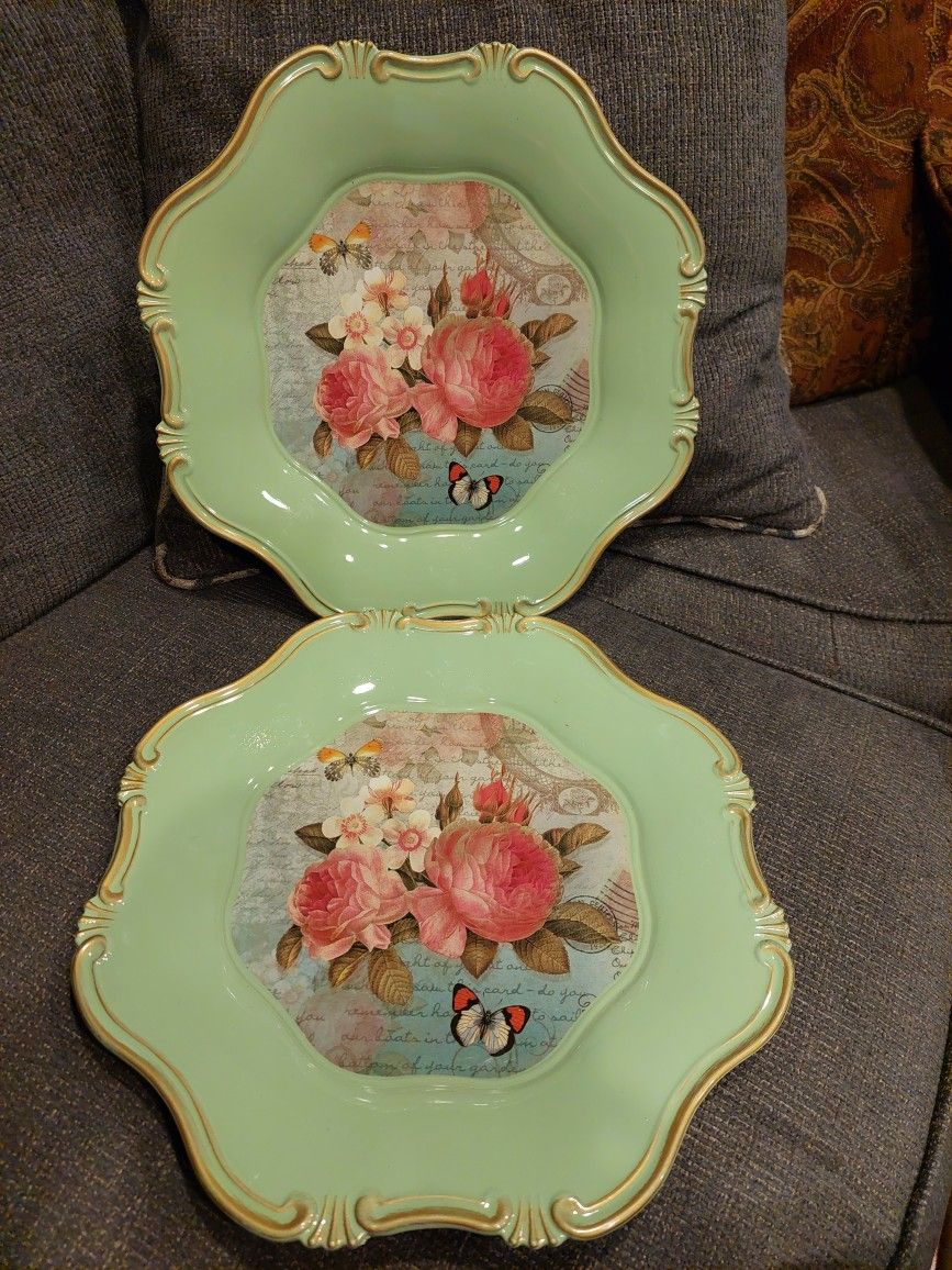 Heavy Duty Resin Decorative Plates(2)