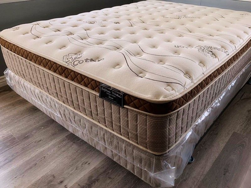 Queen Size Organic Cloud Comfort Europillowtop Matresandboxspring