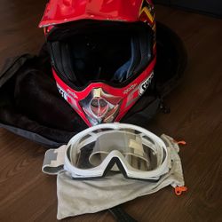 Helmet with goggles