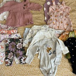 NB-3 Month Baby Girl Clothes, Blankets, Swaddles