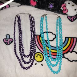 3 Layered Beaded Necklaces 