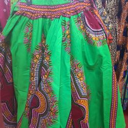 Dashiki Skirt  With Bag And Headwrap 