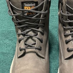Men’s Size 10 Timberland Steel Toe Boots Gray