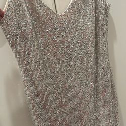 Sequin Spaghetti Mini Dress