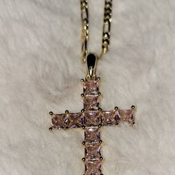 18 K Gold  925  Cubic Zirconai Crosses 