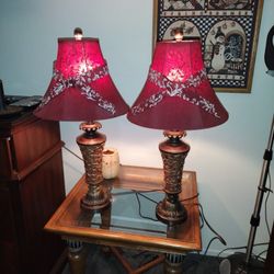 Vintage, Pair Of Table Lamps, Very Good Condition.