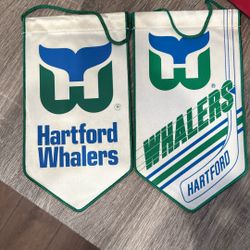 2 Hartford Whalers 10 X 6" Banners