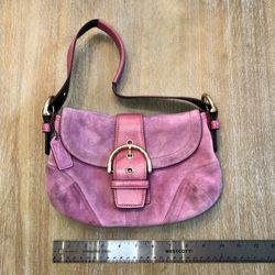 Coach Soho Hobo 5675 pink suede 