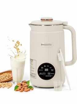 Nut Milk Maker,40oz Large Capacity Stainless Steel Automatic Soy Milk Machine for Homemade,Oat,Plant-Based Milk and Non-Dairy Beverages Almond Cow Mil